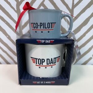 Top Gun Top Dad & Co Pilot Coffee Mug Gift Set Father Son Daughter